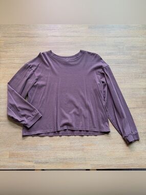 Madewell | Long Sleeve Crewneck Top | M | Dusty Mauve